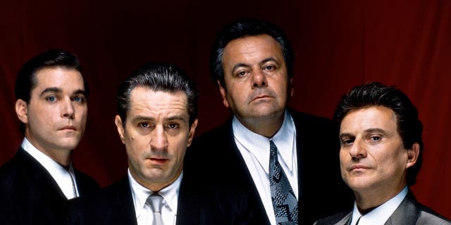 Ray Liotta, Robert de Niro, Paul Sorvino and Joe Pesci on the set of ‘Goodfellas,’ directed by Martin Scorsese.