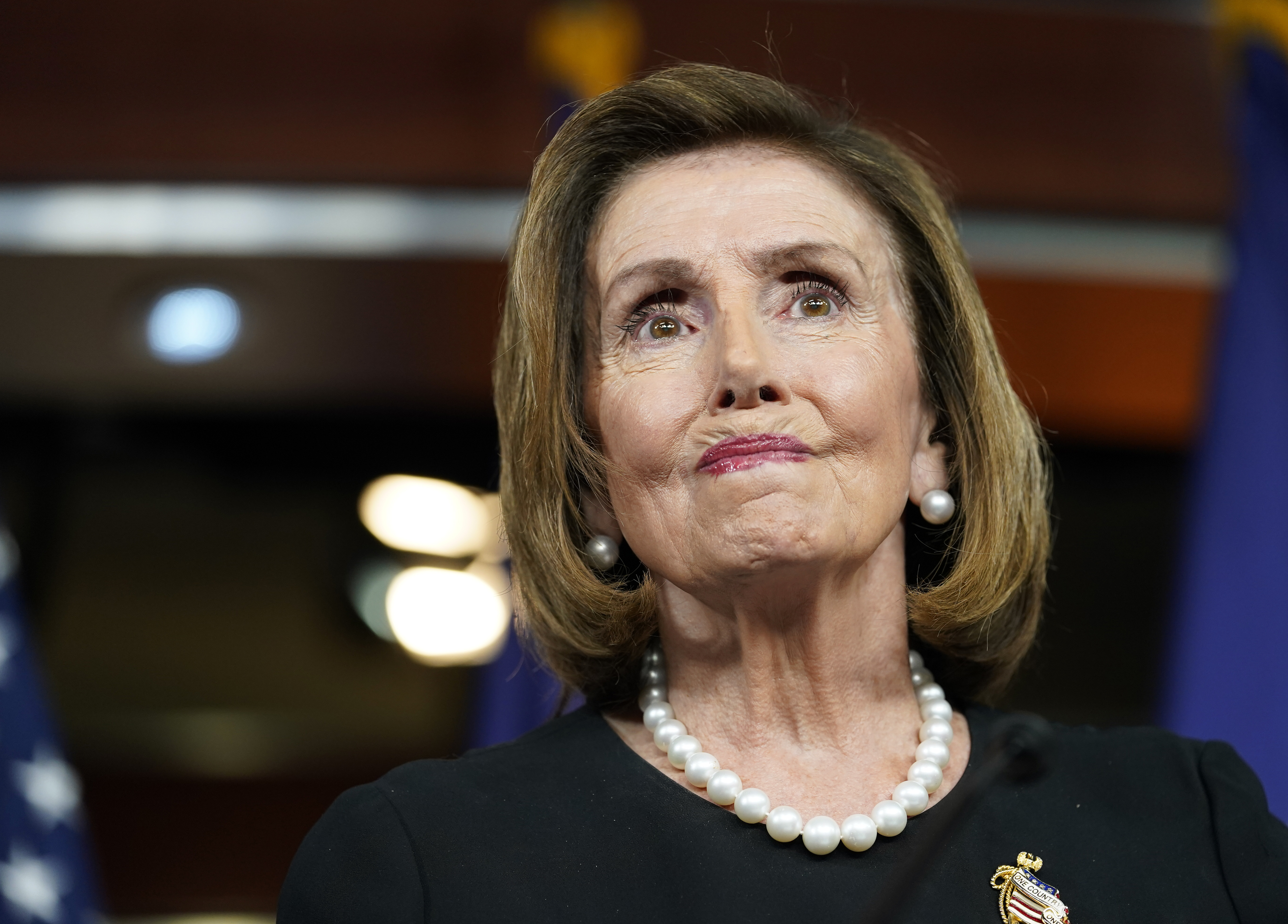 House Speaker Nancy Pelosi of Calif., speaks at her weekly press conference, Thursday, July 14, 2022, on Capitol Hill in Washington. (AP Photo/Mariam Zuhaib)
