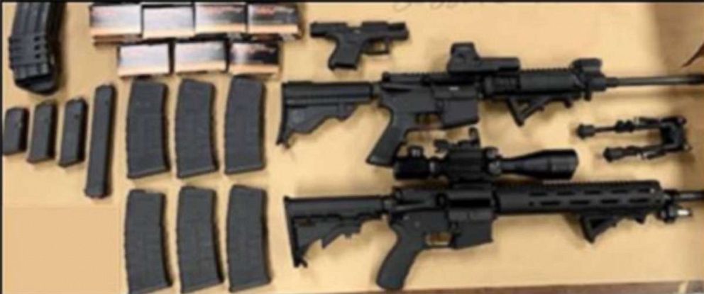 PHOTO: In this photo released by the Richmond Police Department, two assault-style rifles, a handgun and cache of magazines and several hundred rounds of ammunition are shown that were seized by police over the 4th of July holiday.