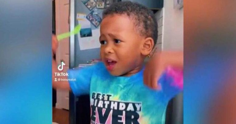 Toddler shares how happy and “precious” he is