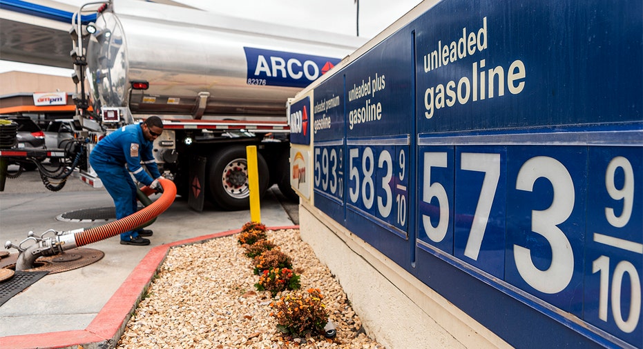 A California gas station is seen in May