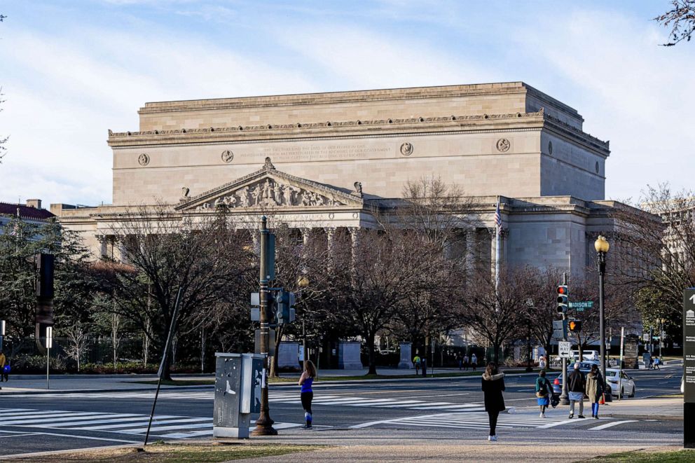 PHOTO: A view of the National Archives Research Center, Feb. 23, 2022, in Washington, D.C.