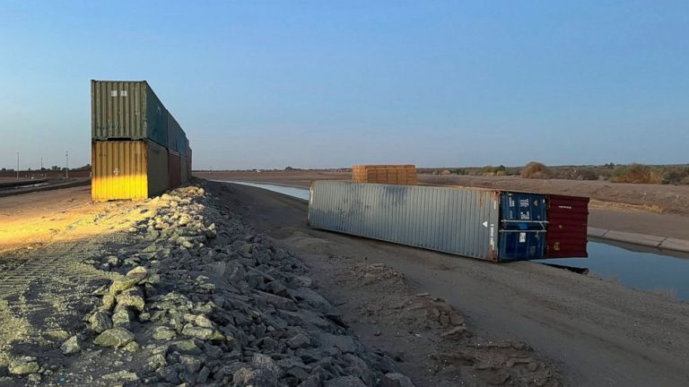 Arizona’s border wall delayed after 2 containers topple