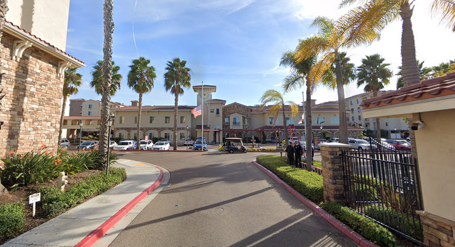 The front of Paradise Village