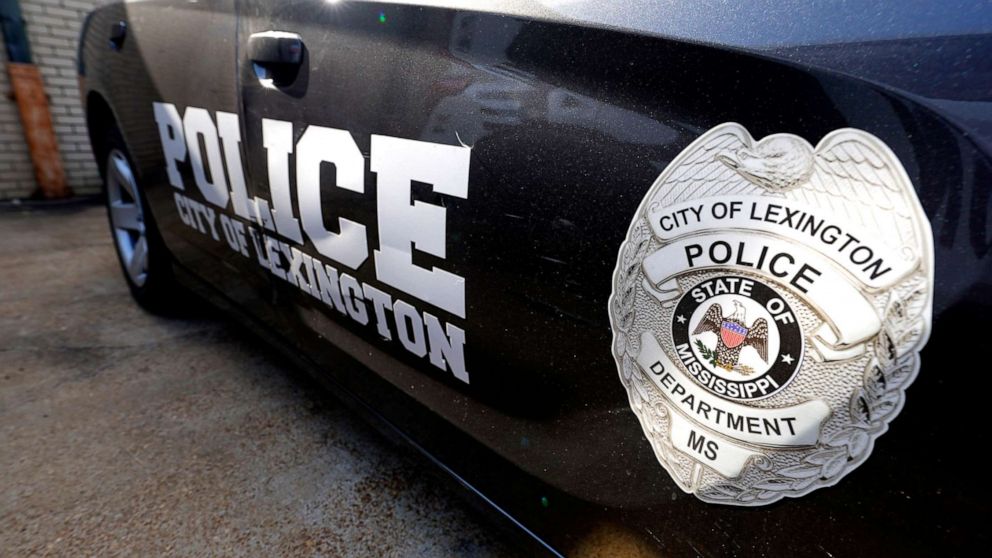 PHOTO: A Lexington, Miss., police cruiser is parked outside their facility near the town square, Aug. 15, 2022. 