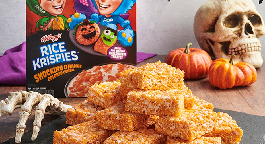 Kellogg’s new Rice Krispies Shocking Orange Colored Cereal rice krispie treats