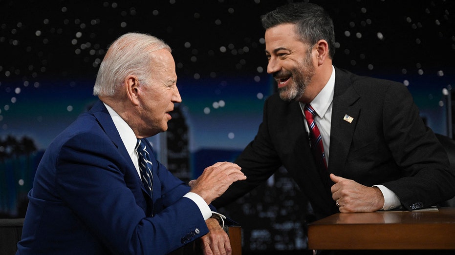 President Joe Biden is interviewed by Jimmy Kimmel