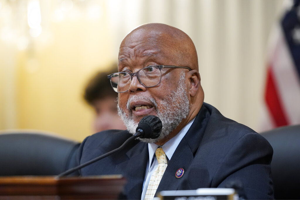 FILE - Committee chairman Rep. Bennie Thompson, D-Miss., gives opening remarks as the House select committee investigating the Jan. 6 attack on the U.S. Capitol holds its first public hearing to reveal the findings of a year-long investigation, at the Capitol in Washington, June 9, 2022. Some of what the House Jan. 6 committee has revealed over the last six weeks about the Capitol insurrection and former President Donald Trump’s actions in the weeks beforehand has been new. And some of it has just become more vivid, thanks to the panel’s interviews of more than 1,000 witnesses. (AP Photo/J. Scott Applewhite, File)