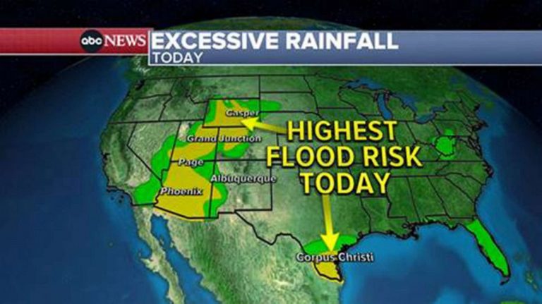 Western US bracing for scorching heat, flash flooding from monsoon rains