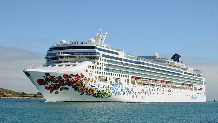 Norwegian cruise ship on water
