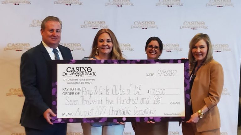 Delaware Park Casino & Racing has donated $7,500 to the Boys & Girls Club of DE