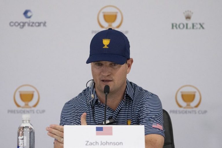 Golf-U.S. Ryder Cup captain Johnson ‘taking notes’ at Presidents Cup