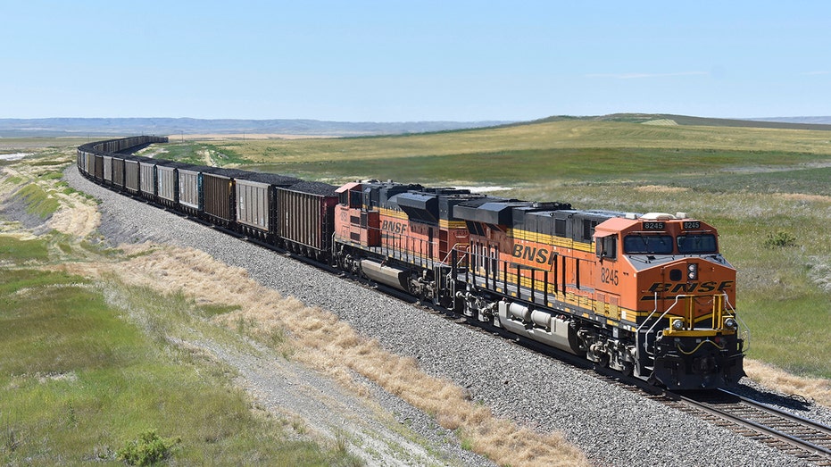 BNSF Freight train on the tracks