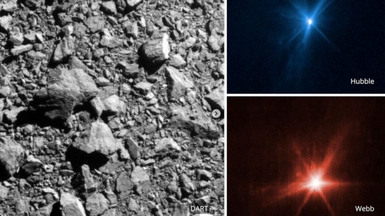 Space telescopes capture asteroid slam with striking clarity