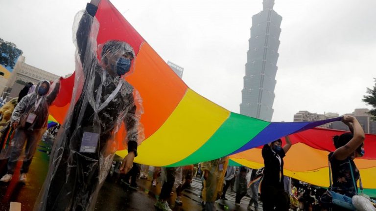 120,000 parade at Taiwan Pride celebration despite rain