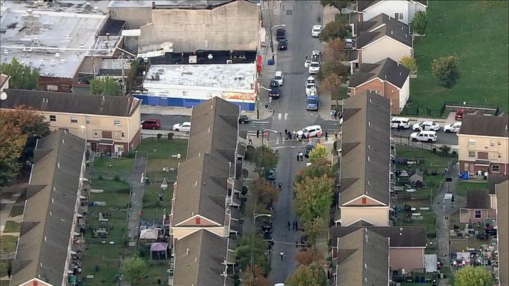 PHOTO: A street in North Philadelphia, where three SWAT team members were shot while serving a warrant on Oct. 12, 2022.