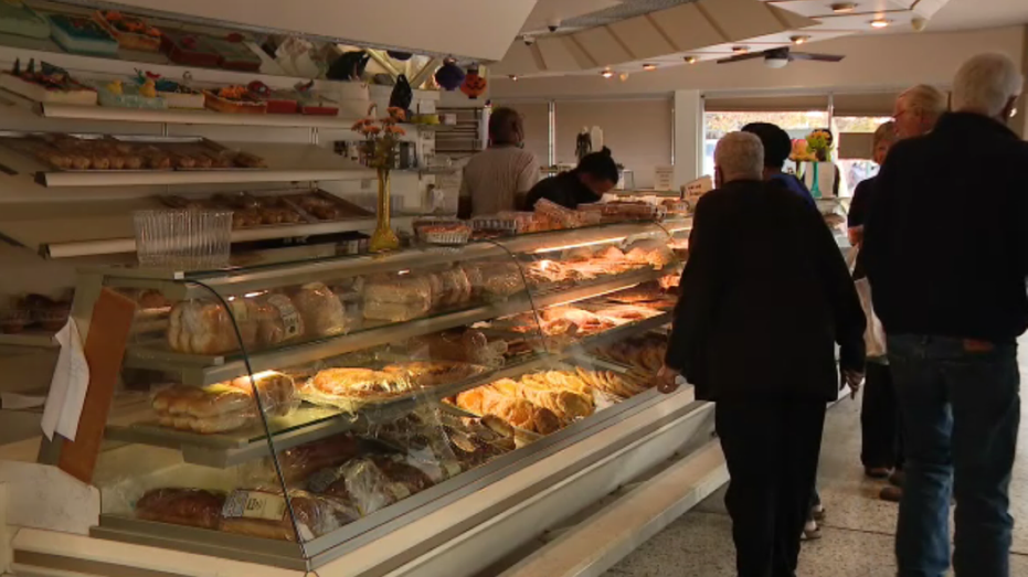 A Taste of Denmark baked goods in display