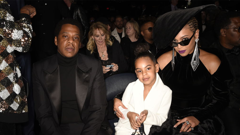 Jay-Z, Blue Ivy Carter, and Beyonce