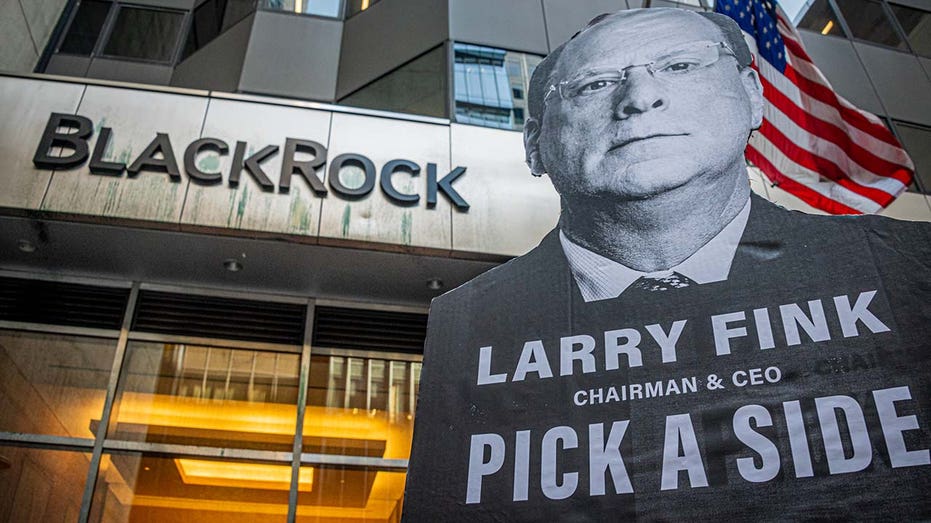 BlackRock protest Larry Fink