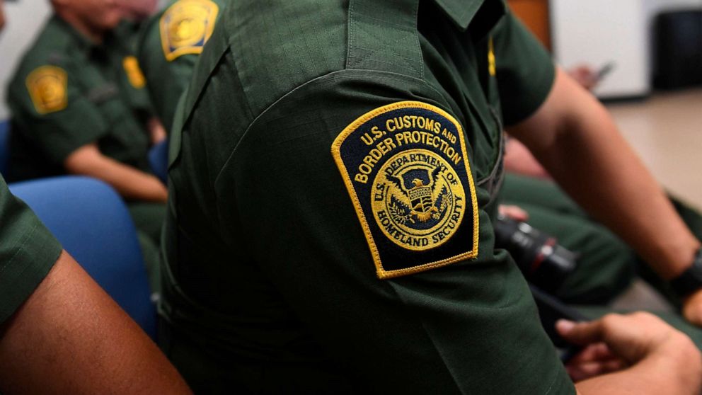 PHOTO: A Customs and Border patrol agent attends a roundtable on immigration and border security at the US Border Patrol Calexico Station in Calexico, Calif., April 5, 2019.