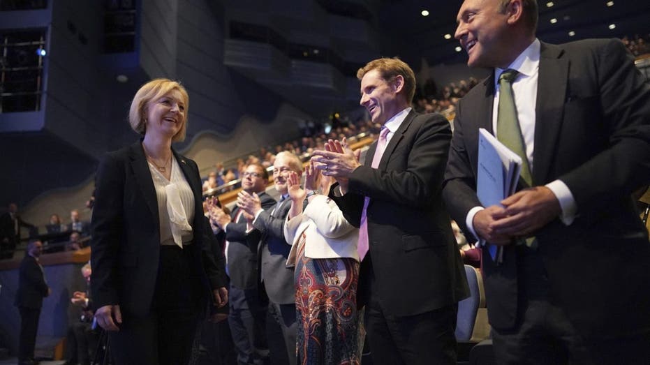 Liz Truss meets people at the Conservative Party Summit