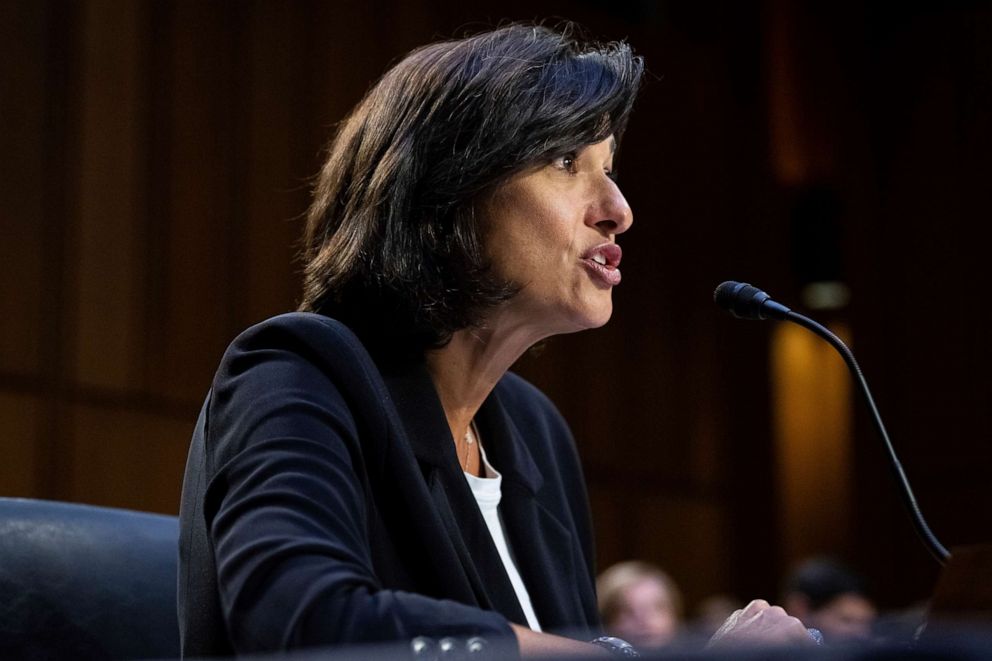 PHOTO: Dr. Rochelle Walensky, Director of the CDC, testifies during a Senate Health, Education, Labor and Pension Committee Hearing on the Federal response to monkeypox, at the Capitol, in Washington, D.C., Sept. 14, 2022.