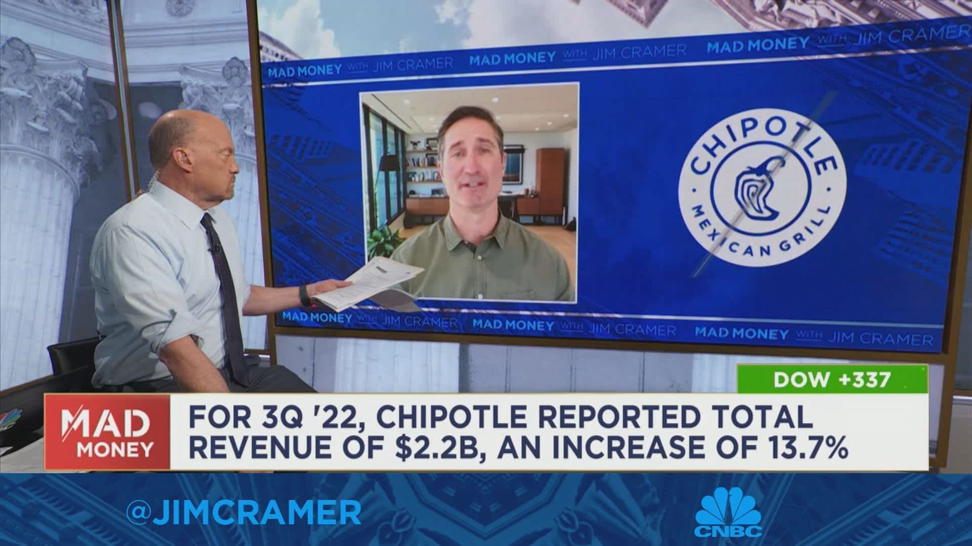 Chipotle CEO says costs are up over 20% on a two-year basis, discusses company's pricing strategy