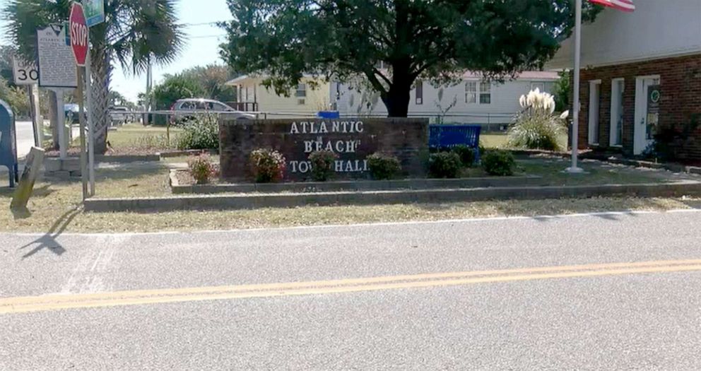 PHOTO: Town Hall of Atlantic Beach, S.C., stands in a still from video from Oct. 11, 2022.