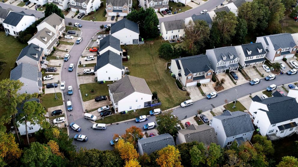 PHOTO: Law enforcement at the scene of a shooting in Raleigh, N.C., Oct. 13, 2022. 