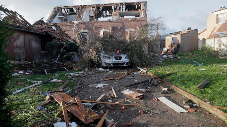 Fierce winds rip off roofs, cut power in northern France