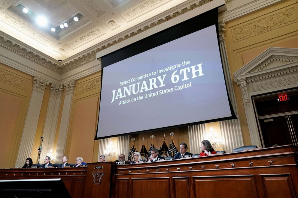 PHOTO: The House select committee investigating the Jan. 6 attack on the U.S. Capitol holds a hearing, Oct. 13, 2022, in Washington.