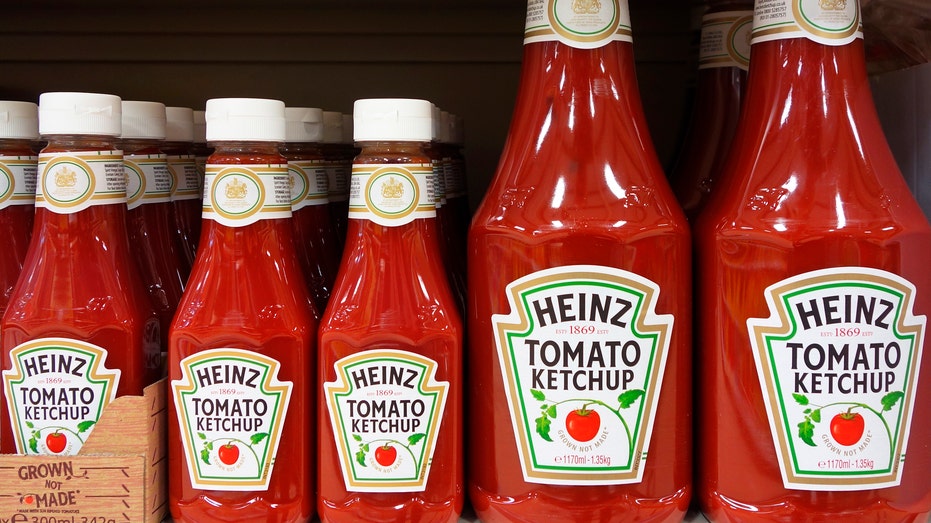 Heinz ketchup on a store shelf