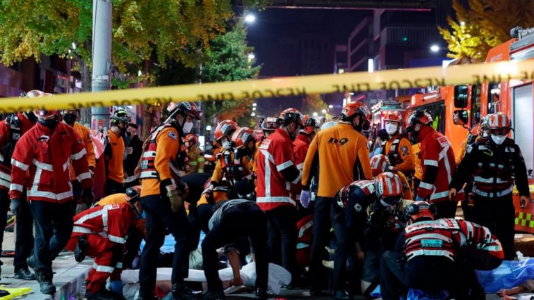 Officials: Dozens in cardiac arrest after Seoul crowd surge