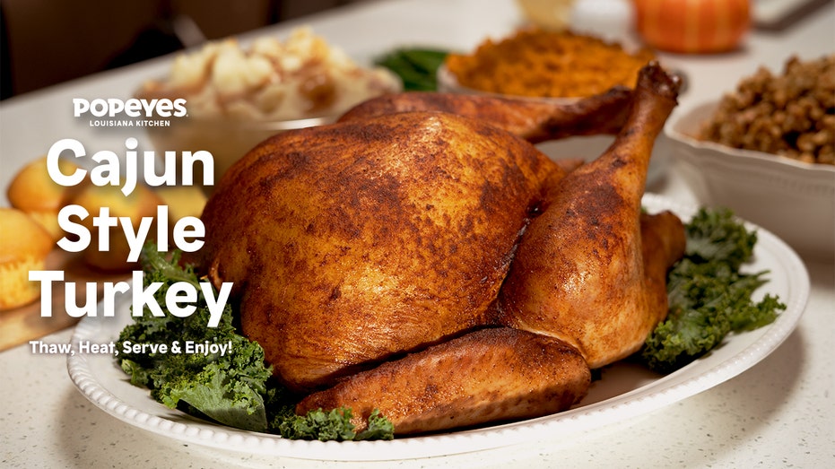 Popeyes Cajun-Style Turkey promo photo on plate