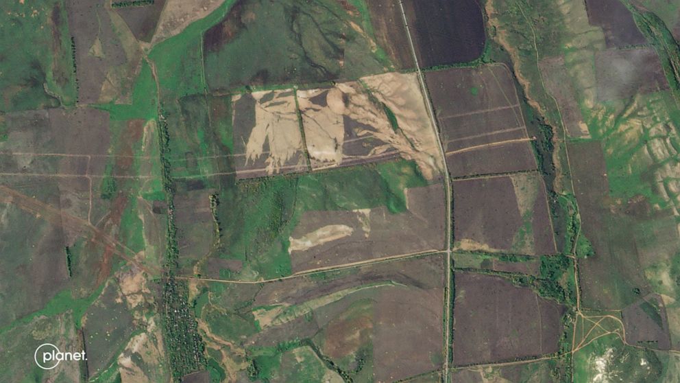 PHOTO: A section of trench and fortifications west of Popasna on October 17th