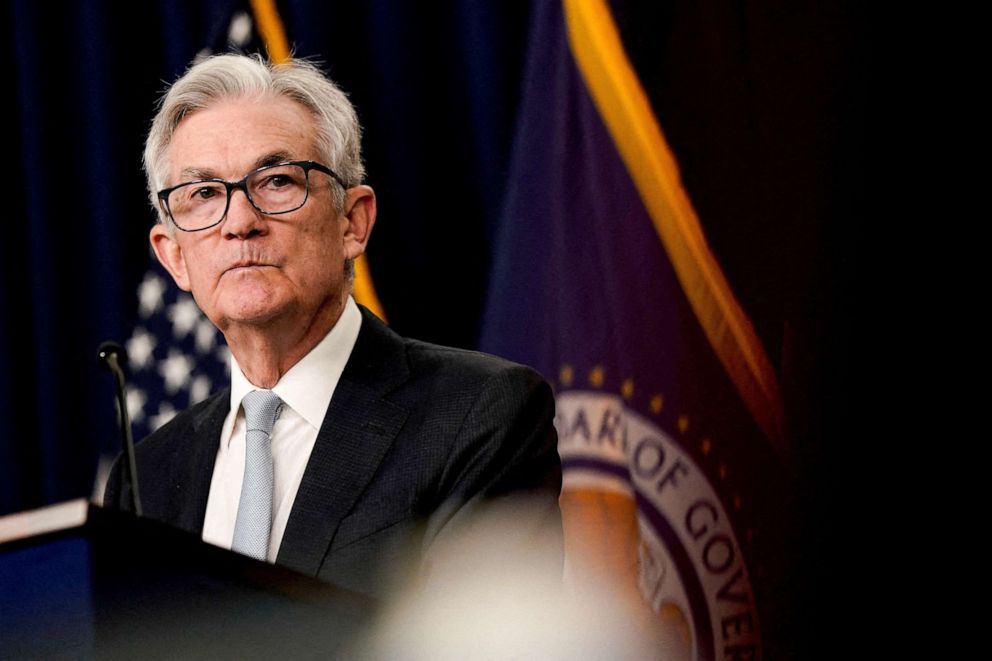 PHOTO: Federal Reserve Chair Jerome Powell holds a news conference in Washington, Nov. 2, 2022.