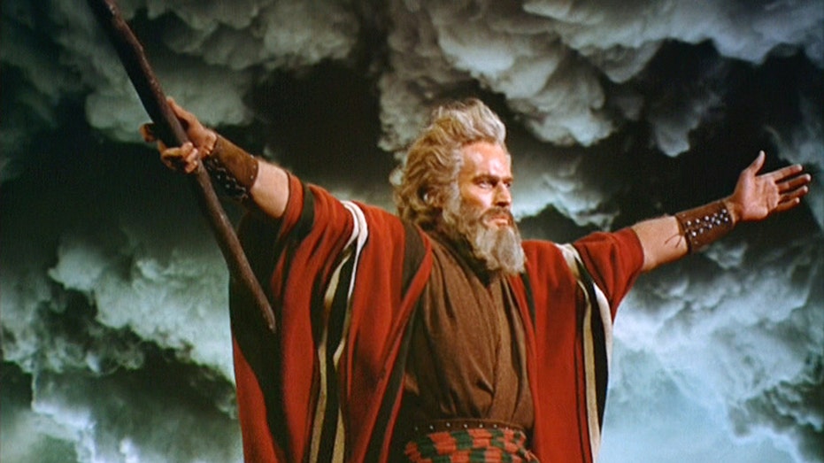 Charlton Heston starred as Moses in the epic masterpiece 'The Ten Commandments.'