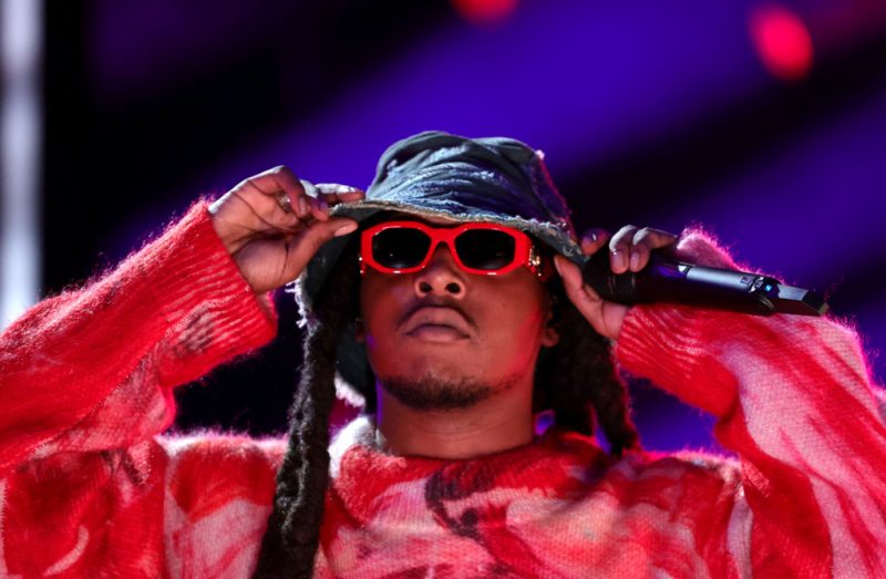 LOS ANGELES, CALIFORNIA - SEPTEMBER 25: Takeoff of Migos performs onstage during Global Citizen Live on September 25, 2021 in Los Angeles, California. (Photo by Rich Fury/Getty Images for Global Citizen)