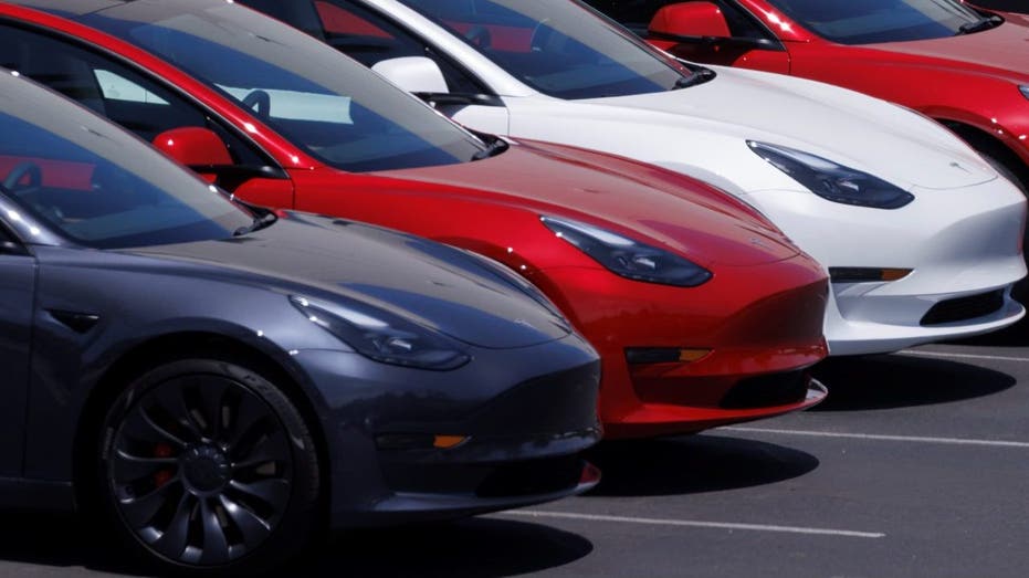 Tesla cars awaiting sale