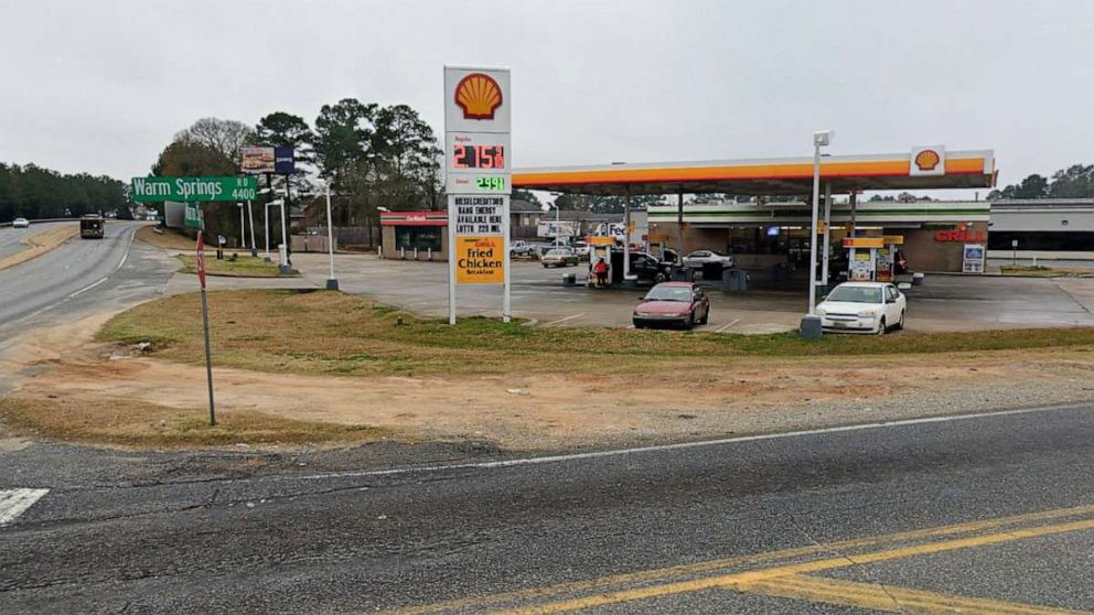 PHOTO: A Shell gas station is shown in Columbus, Georgia.