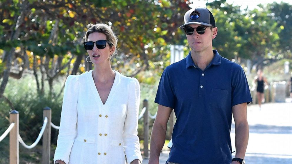 PHOTO: Ivanka Trump and Jared Kushner are seen out for a walk, Dec. 10, 2022, in Miami.