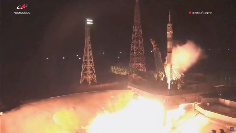 Russian Soyuz spacecraft docks at ISS to bring back stranded crew