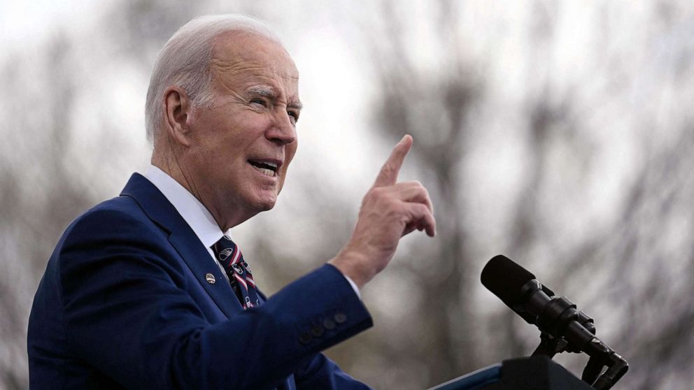 PHOTO: President Joe Biden speaks in Durham, N.C, March 28, 2023.