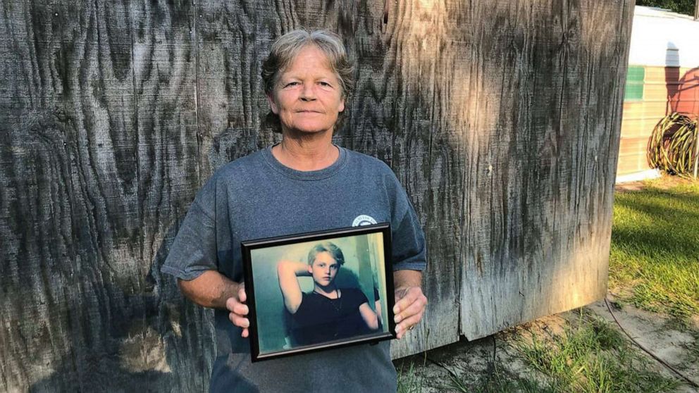 PHOTO: Sandy Smith holds a photo of her late son, 19-year-old Stephen Smith, June 24, 2021.
