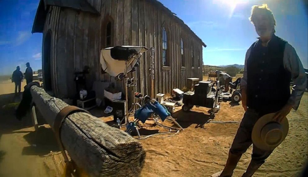 PHOTO: In this image from video released by the Santa Fe County Sheriff's Office, Alec Baldwin speaks with investigators following a fatal shooting on a movie set in Santa Fe, N.M.