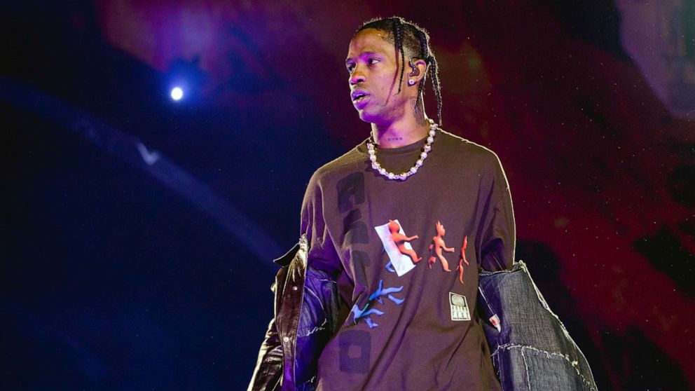 PHOTO: Travis Scott performs onstage during the third annual Astroworld Festival at NRG Park, Nov. 5, 2021, in Houston.