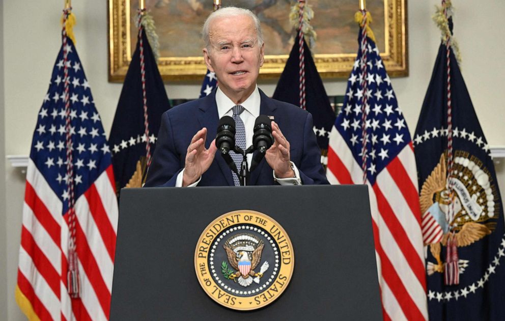 PHOTO: President Joe Biden speaks about the U.S. banking system, March 13, 2023, in Washington.
