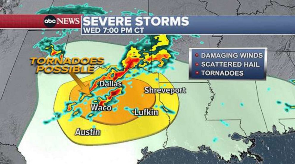 PHOTO: Texas Severe Storm weather graphic