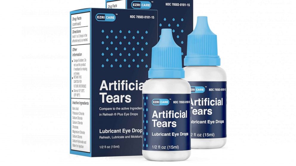 PHOTO: Global Pharma Healthcare is voluntarily recalling Artificial Tears Lubricant Eye Drops, distributed by EzriCare and Delsam Pharma, due to possible contamination.