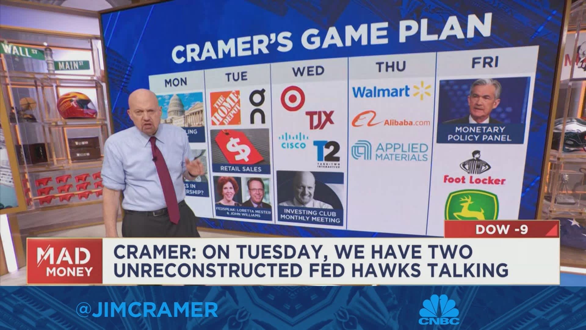 Jim Cramer looks ahead to major retail earnings on deck
